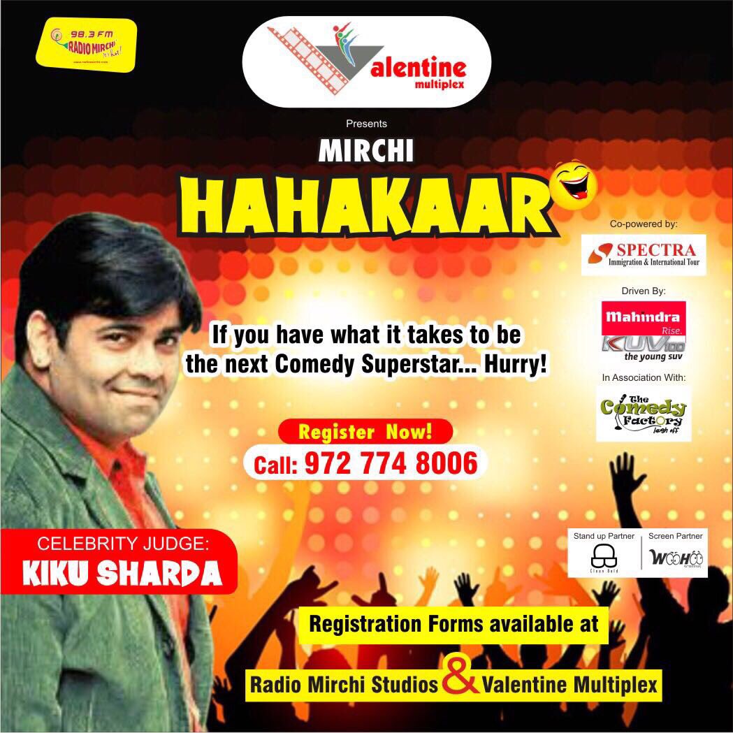 MirchiSurat's tweet photo. Do you have a funny bone? We want you! Open to all fun loving  funny people across Gujarat! https://t.co/Lkr05jbr3l