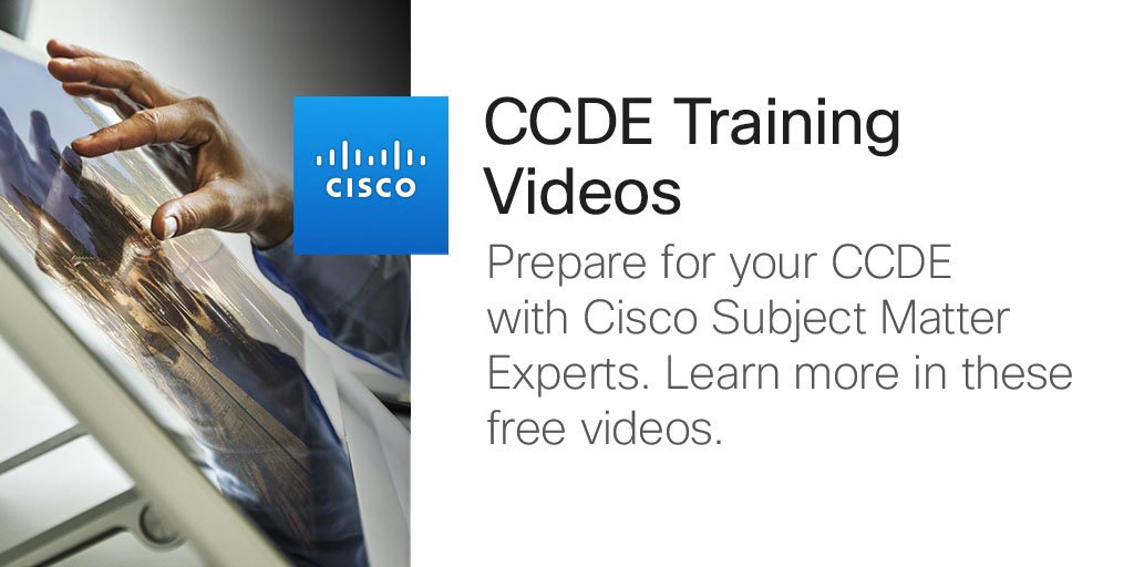 LearningatCisco's tweet image. #CCDE - free videos helping you understand this challenging Cisco Certification path. cs.co/60108SbEm #CiscoCert #StudyTools #Tech