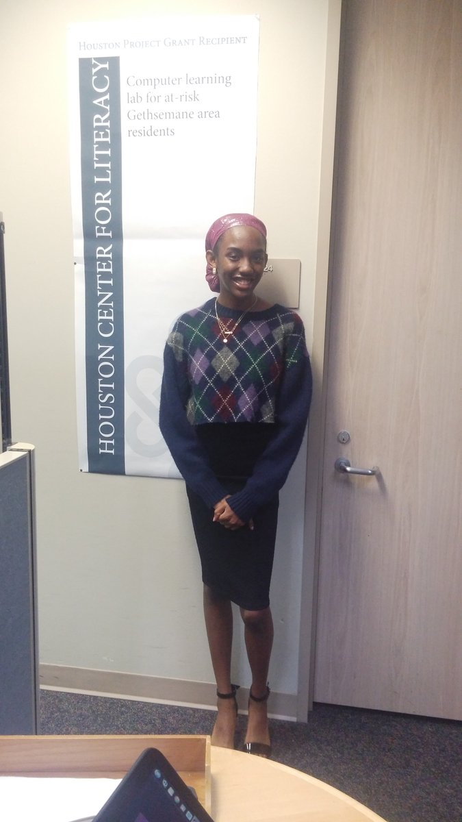 HouLit's tweet photo. Introducing Ms. Zoe Johnson, HCL's newest intern from the SER-Jobs for Progress Program. https://t.co/4nzbE0QCge
