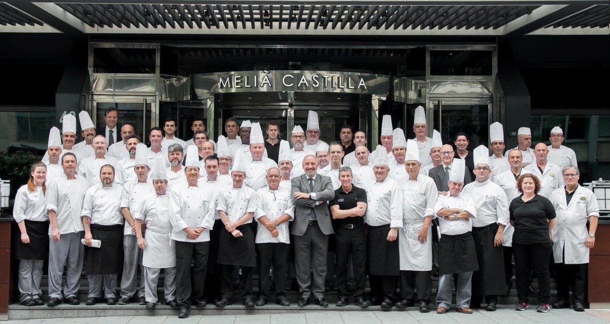 Melia_Castilla's tweet photo. After more than 40 years of hard work and dedication, Paco our Head Chef is retiring. #MeliáCastilla Team'd like to say a big thanks to him! https://t.co/g4L1tB8NS6