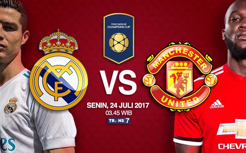 TRANS7's tweet photo. @realmadrid vs @ManUtd 
Catat hari dan jamnya..!! https://t.co/3QBPPY5cZn