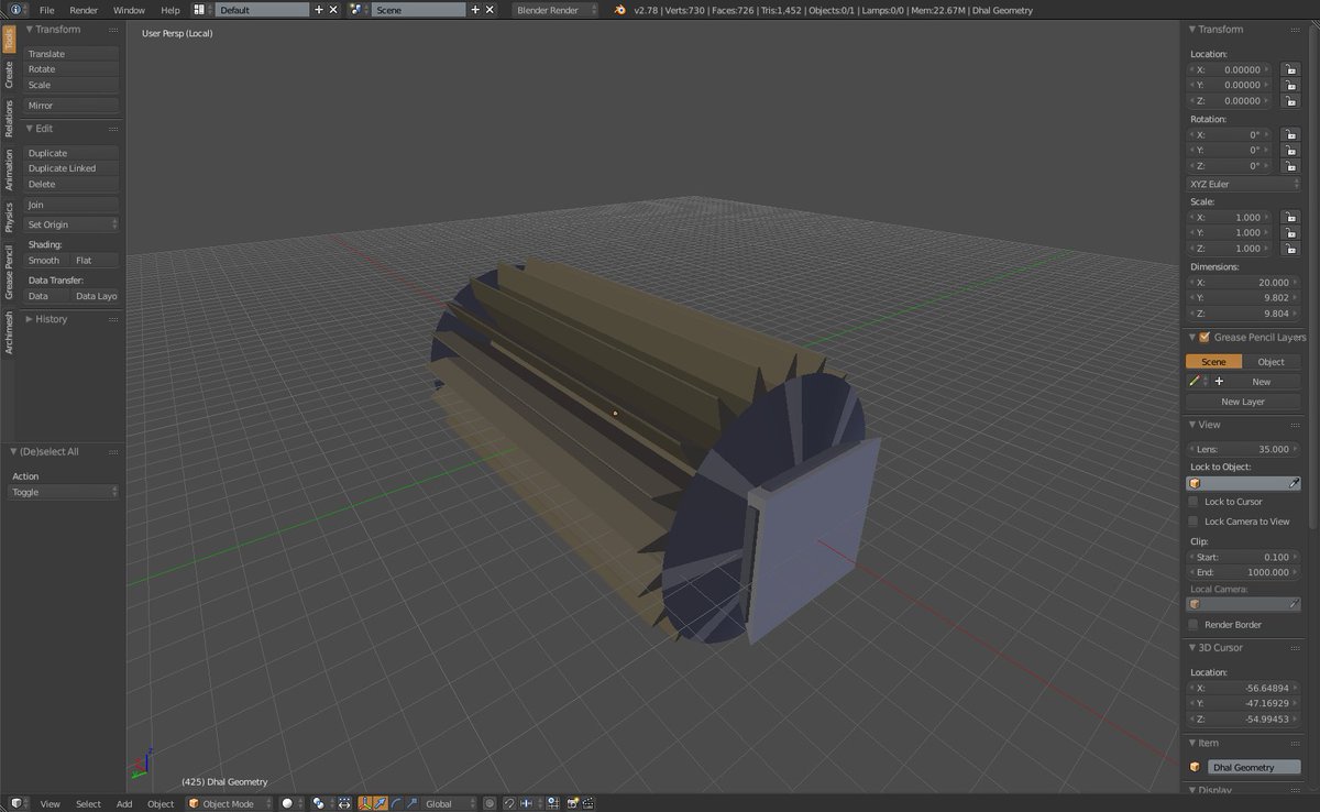 CorsairGame's tweet photo. Shield Booster Dhal is reasonably finished. This is a "modifying" module that will enhance one function of a ship.
#gamedev #blender3d https://t.co/OWDhFqC8to