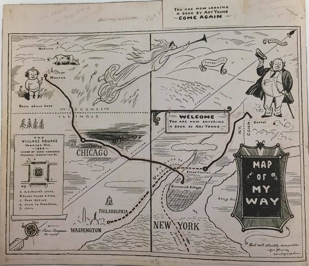MapSocietyNY's tweet photo. Personal map included in the fabulous new book #tolaughthatwemaynotweep #artyoung #socialism #personalmap @fantagr… https://t.co/JPHQt6v4K6 https://t.co/Tr2T1zKDjX