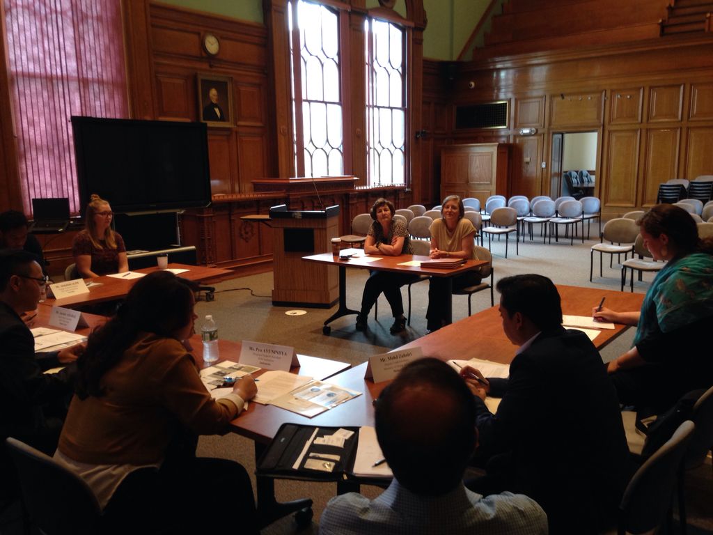 IntCentWorc's tweet image. Our first meeting today is with Dr. Matilde Castiel and Ms. Jayna Turchek. Both are employees for the City of Worcester.