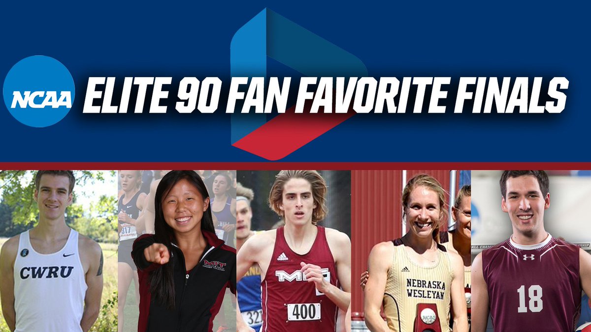 NCAADIII's tweet photo. The NCAA #Elite90 Fan Favorite Finals are here! & that’s right DIII, we have 5 finalists of our very own! Vote here: https://t.co/XXXwgij1x6 https://t.co/i9fwMGSgau
