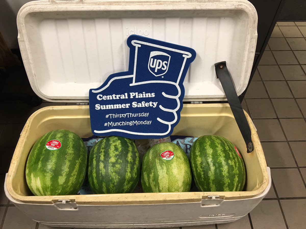 DAVENPORT #watermelonwednesday KEEPING OUR FOLKS HYDRATED @CP_UPSers @DebMassingill @lenox_bryan @DAVENPORT5280