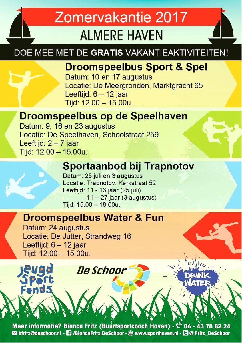 Vandaag de puntjes op de "i" gezet voor vakantie activiteiten ism <a href="/TrapnotovAlmere/">Trapnotov</a> . Wij hebben er zin in! <a href="/Buth_DeSchoor/">Michael Buth</a> @GMAlmereHaven