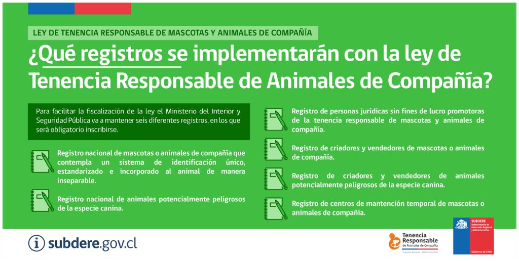 PetHappyCL's tweet photo. ¡Por fin! Nuestro país ya tiene Ley de #TenenciaResponsable Conoce aquí de que se trata 😺🐶🐩🐗🐏🐮🦁🐈🐱 https://t.co/OO4o8b7Muy