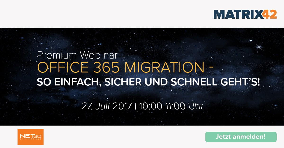 Matrix42_global's tweet photo. Welches #Lizenzmodell? #Office365 Migration – einfach, sicher, schnell! #NETGO u #Matrix42 haben Antworten: Webinar: https://t.co/4QRwwwPmnf https://t.co/MCGcs8XEVH