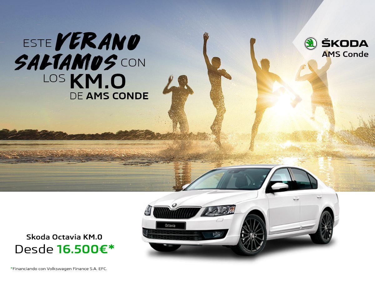 amsconde's tweet photo. ¿Buscando un #SkodaOctavia? En #AMSConde tienes uno KM0 al mejor precio. ¿No es para ponerse a dar saltos? https://t.co/ONe0QQ8oeZ https://t.co/7FUcQdH3Me