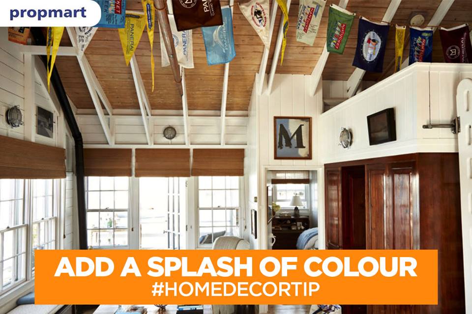 iampropmart's tweet photo. Bring bright colours to your living room. Tie pennants and flags together and hang them over a room.
#HomeDecorTip https://t.co/QgTuu5C1Cj