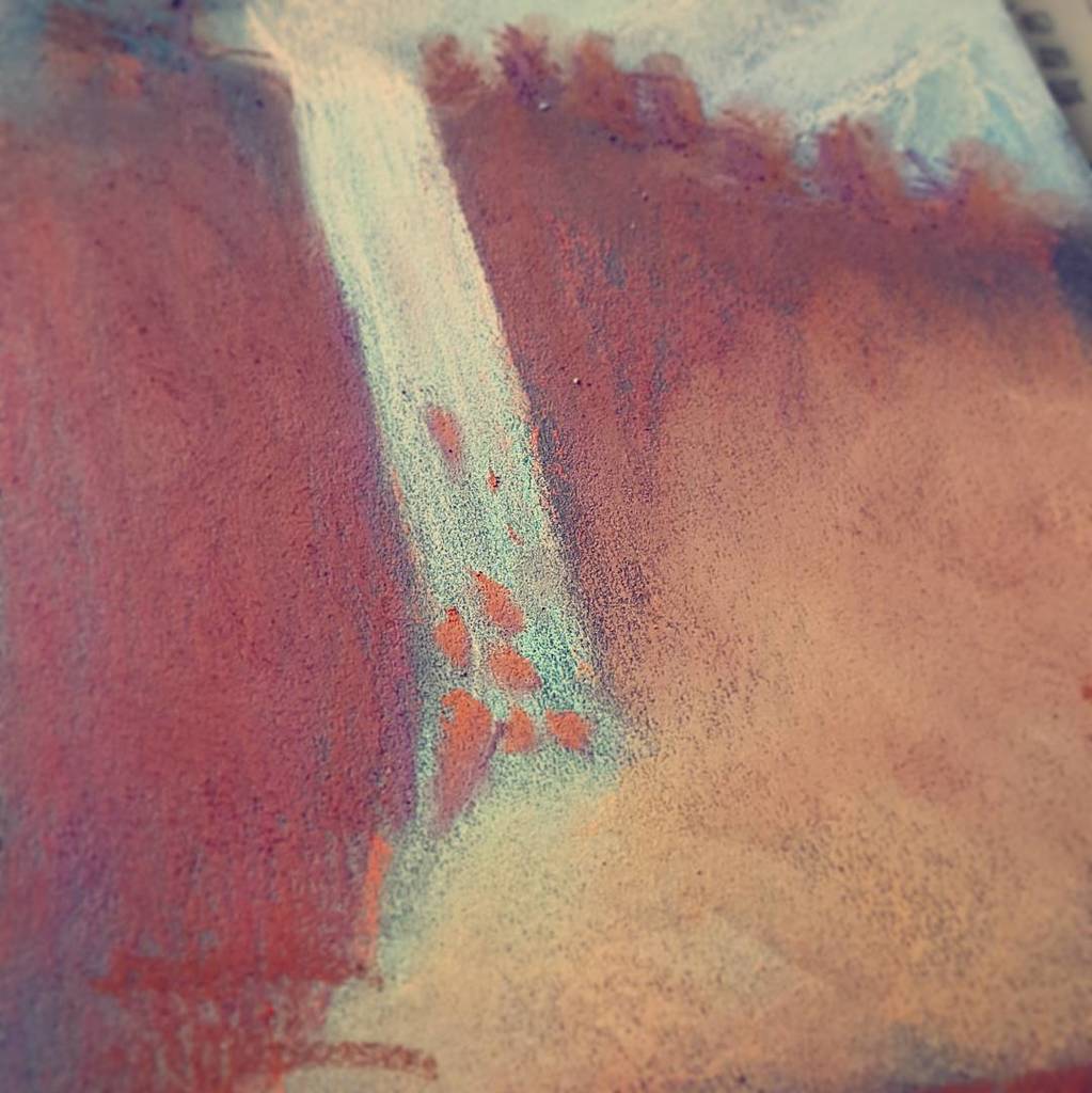 Delia_Tee's tweet photo. Pastels after 15 years. Lesson 1: need more values of each hue &amp; hard pastels for details #sketchbook #softpastel … https://t.co/j6lJU9uYk2 https://t.co/9Bm1aAVxMM