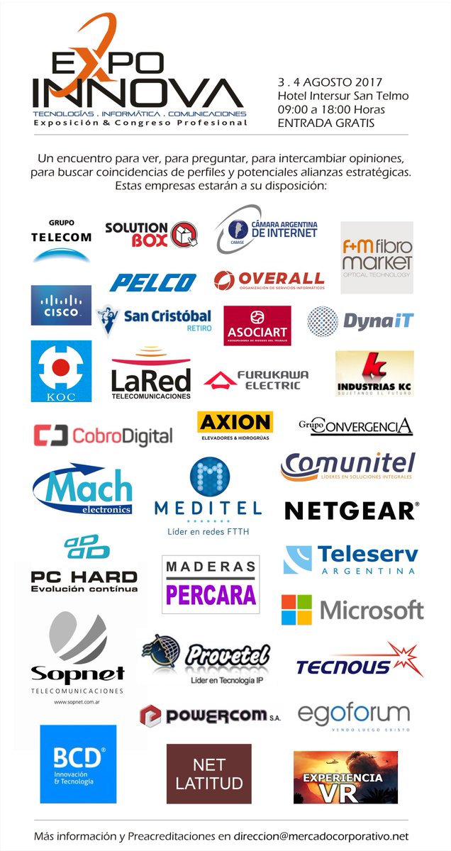 Revista_EnLinea's tweet photo. #EXPOINNOVA2017 
@Revista_EnLinea @MercadoCorp @FECOTEL_ES @CuartaSemana1 https://t.co/GmnnjTtPsP