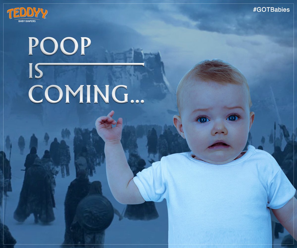TeddyyIndia's tweet photo. Are you worried about what’s coming next? #GOTBabies💩👶🏻#GameOfThrones https://t.co/pwIIRQZ0uL