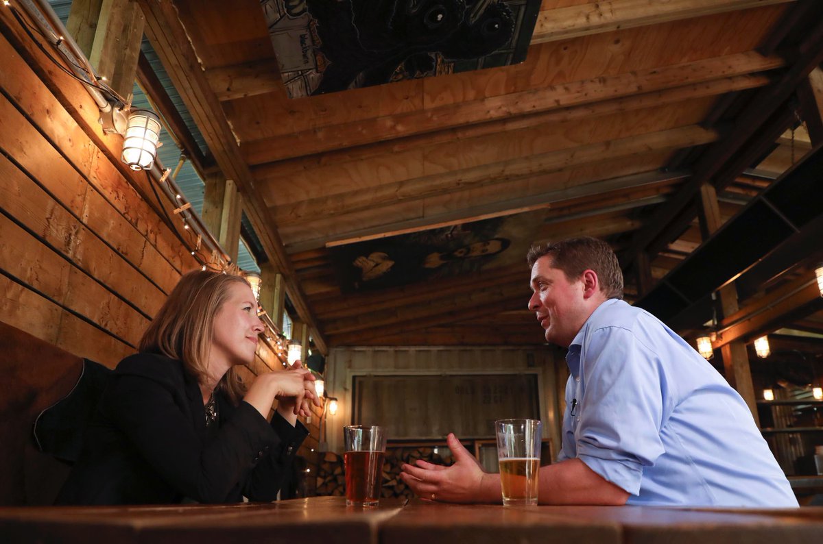 AndrewScheer's tweet photo. Thank you @chatelaine’s @sarahboesveld for sitting down and discussing how @CPC_HQ policies benefit women and girls across Canada. https://t.co/1ppUkPHWjD