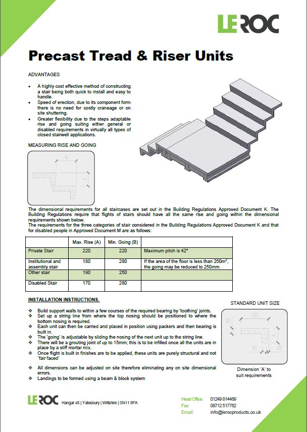 _LEROC's tweet photo. A little bit of information on the precast concrete stairs that we design, manufacture &amp; supply/install. Queries to info@lerocproducts.co.uk https://t.co/fmFwptOnAp
