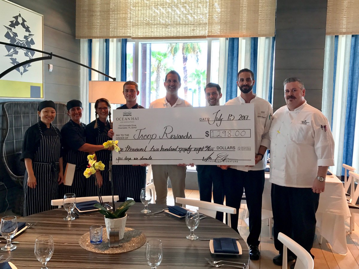 Our Founder received a check from <a href="/WyndhamGrand/">Wyndham Grand Premium Car Care</a> #ClearwaterBeach &amp; #OceanHai as part of the resort's #YouDineWeDonate #table31 program #THX