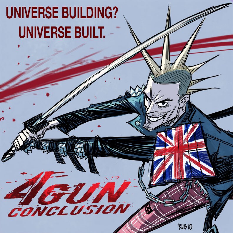 Bobby_Rubio's tweet photo. Universe BUILT. #4GunConclusion is an expansive underworld of killer assassins! #Guinness The #PunkRockSamurai #SAnDiegoComicCon #Booth1943 https://t.co/eg3cpYLZrp