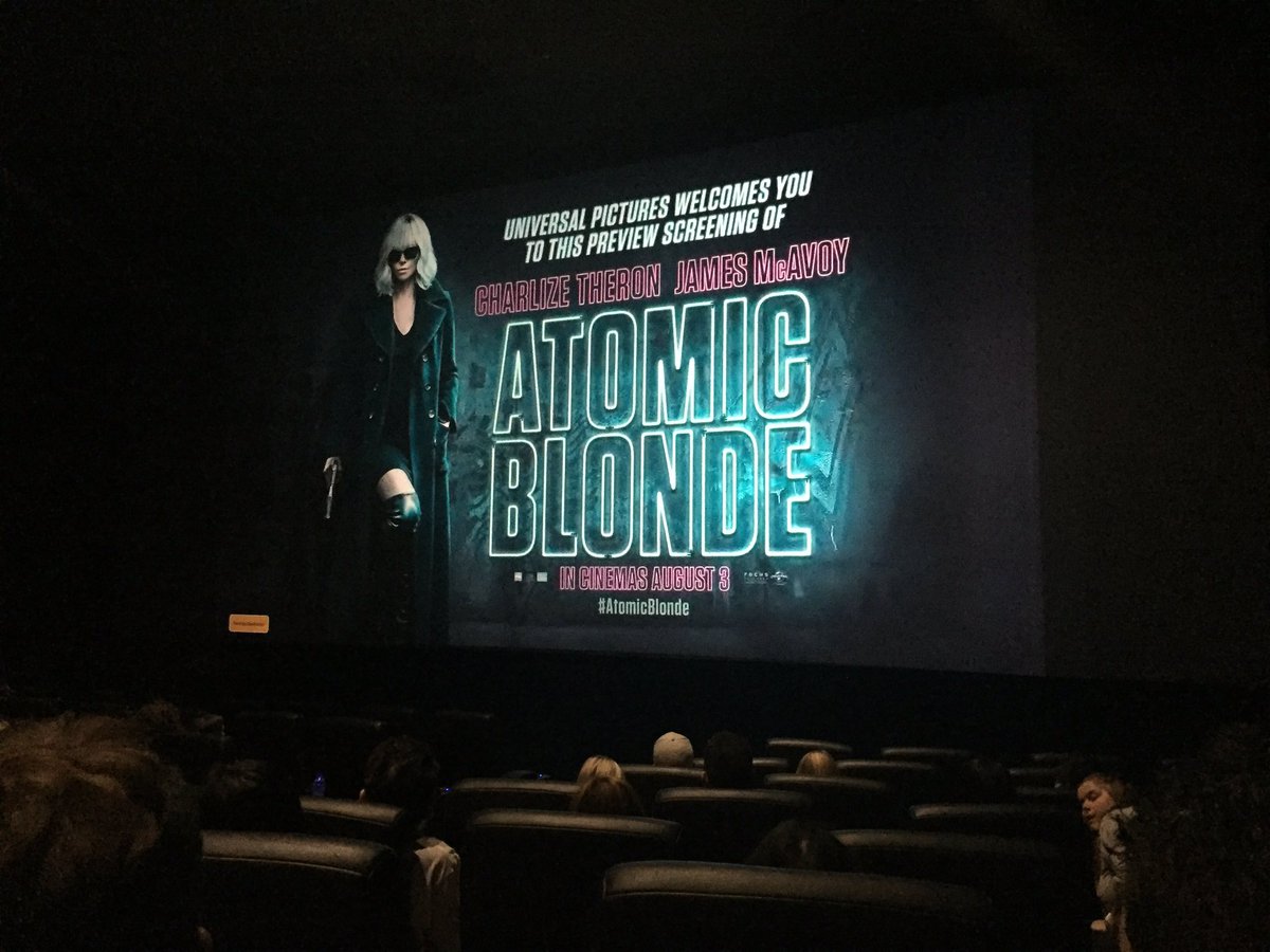 mandinaoh's tweet photo. Great start with ripper 80's New Order tune 🎶Charlize makes great kick-ass, show no mercy spy agent with sexy style to boot 👢👠#AtomicBlonde https://t.co/J9pP1DuDC9
