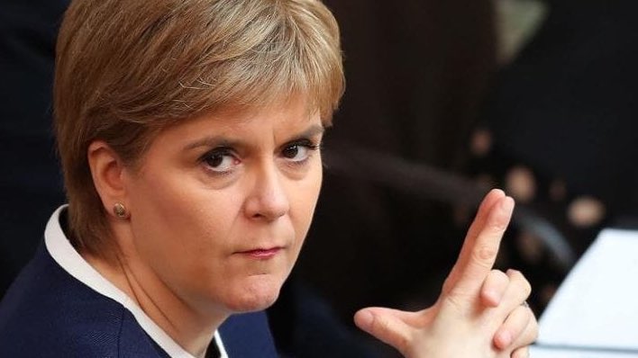 PressPlay4Today's tweet photo. Nicola Sturgeon trying to get a shot on goal #lionessess #ENGSCO https://t.co/rXzauXoJr6