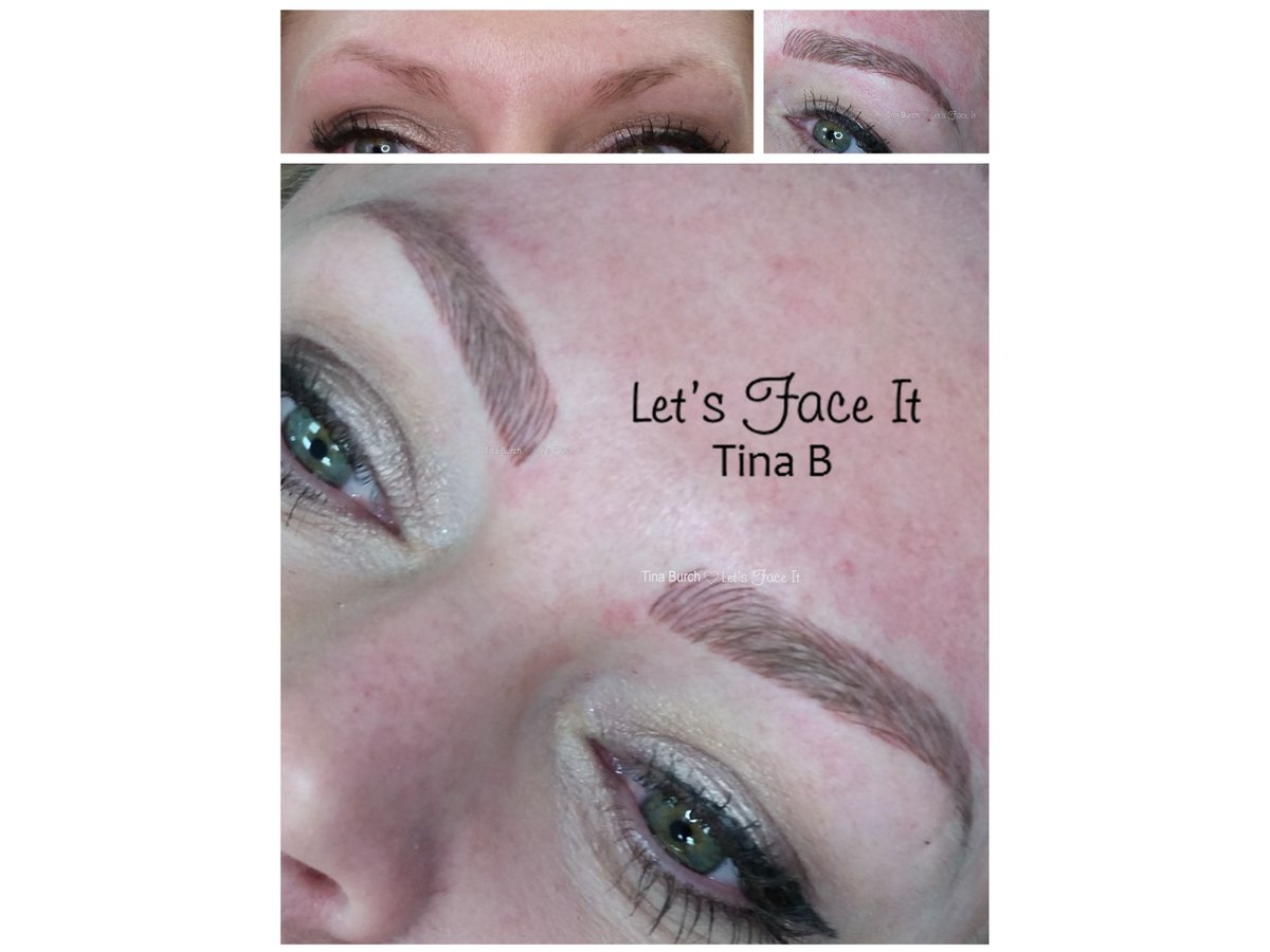letsfaceittinab's tweet photo. Look at these defined dream brows! #letsfaceit #permanentmakeupbytinab #permanentmakeupkc #microblading #dreambrows https://t.co/6GgGPKramI
