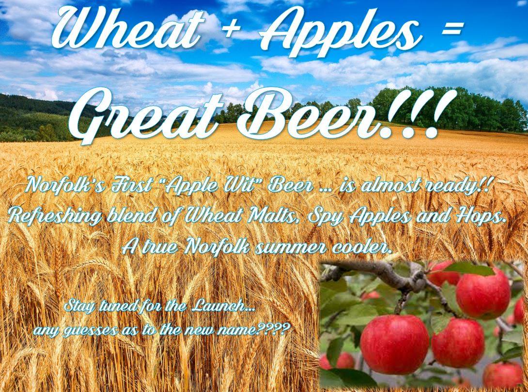 Something new is coming! Stay tuned for the launch date! #NorfolksBestBrew #AppleWit - any guesses on the new name??