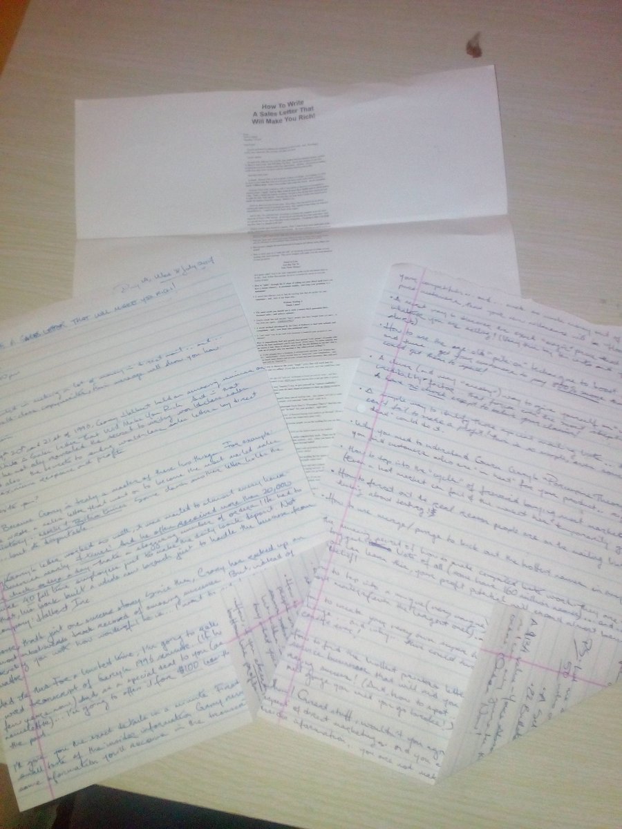 CopyConnoisseur's tweet photo. 30Day Sales Letter Challenge. Learning from the #master Scott Haines https://t.co/IJf4vNNhGb https://t.co/M0u1nELgNs