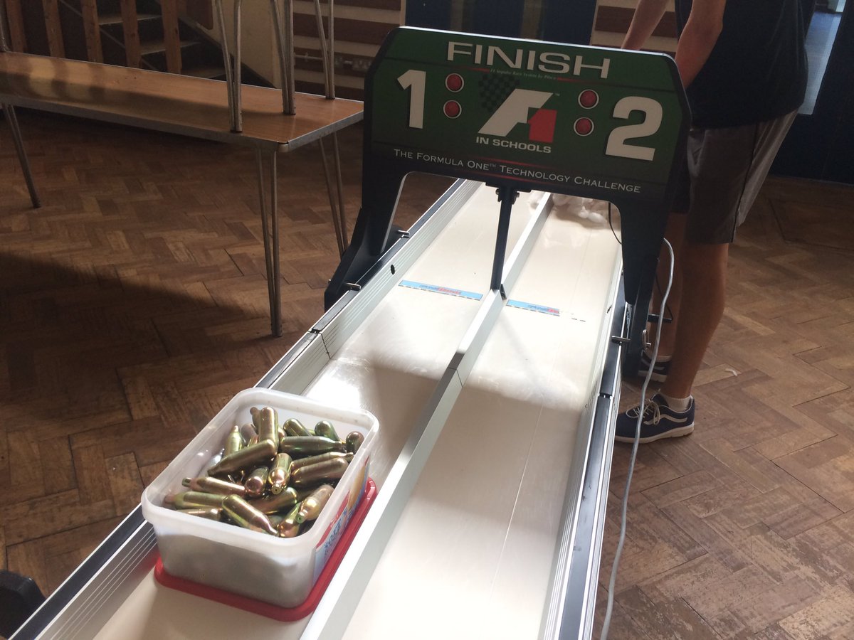 Very successful first testing session! Think we're going to need even more canisters 😎 #R&amp;D #roadtoKL #F1inSchools