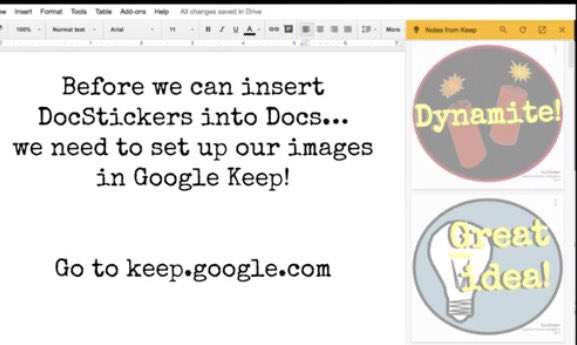 mmarotta's tweet photo. @csheil @i3algebra #googlekeep and #docstickers are a great combination #gafefsu https://t.co/6L7KseqEyt