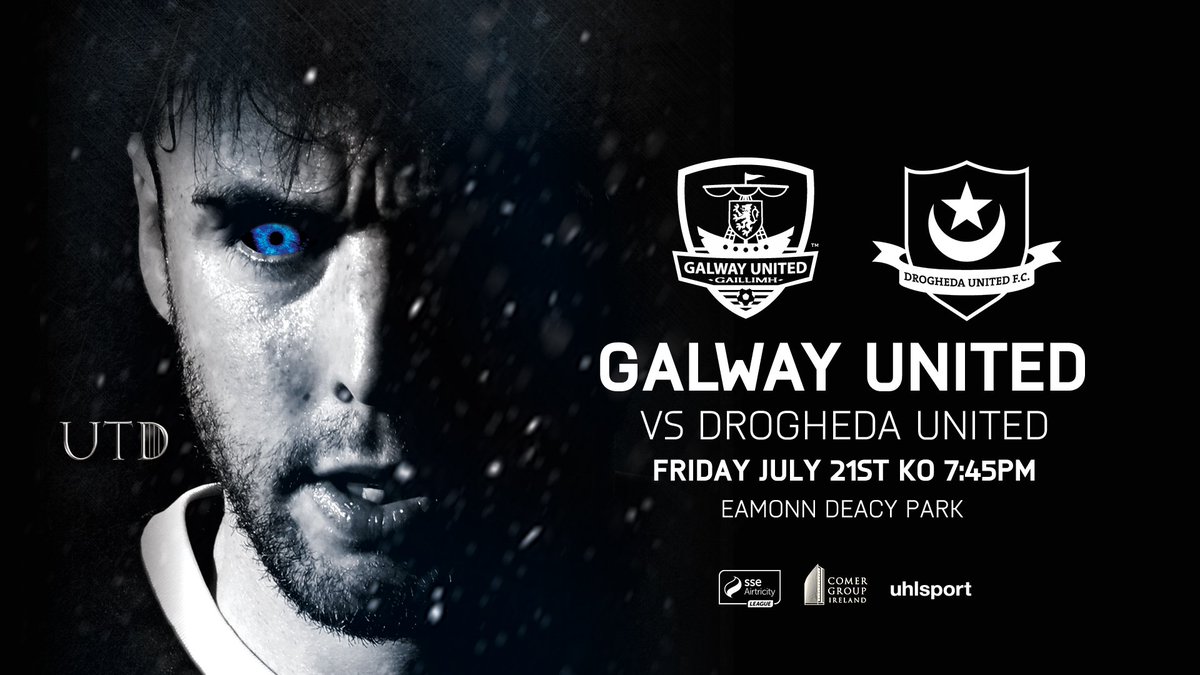GalwayUnitedFC's tweet photo. COMPETITION | Re-tweet our match poster for Friday's game against Drogheda at Eamonn Deacy Park to be in with a chance of winning 2 tickets! https://t.co/t60z8LahIG