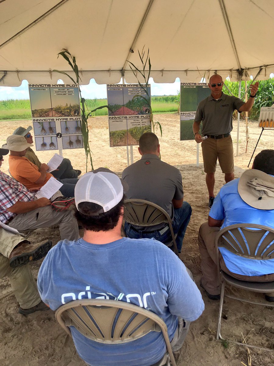 Innvictis's tweet photo. @Ticeinator talking about THRIVE™ 8-21-6 &amp; our line of #GrowToYield products. #Spray17 #MS https://t.co/5LthfY9Dyh