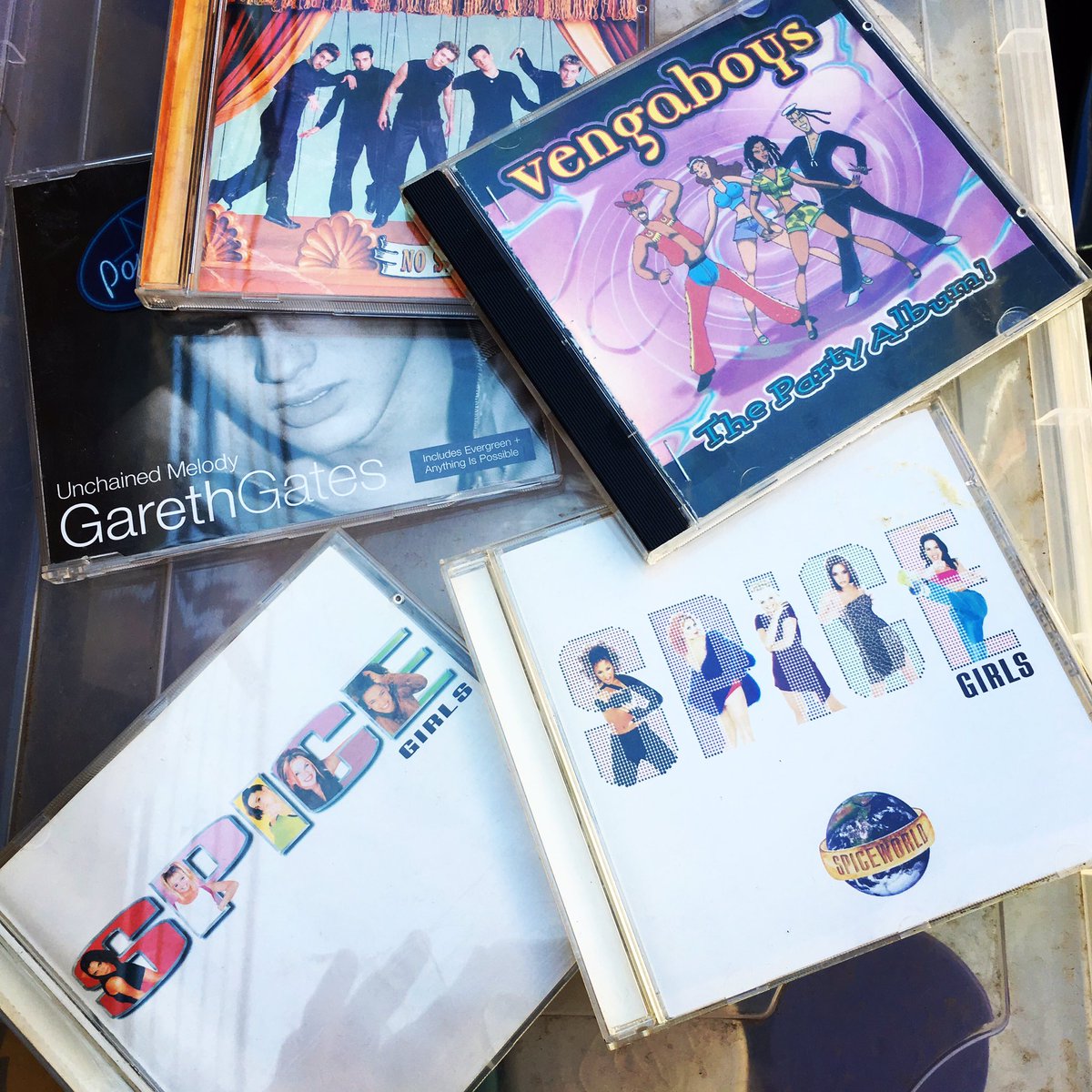 When you start clearing out your storage unit and it couldn't be more obvious that you grew up in the 90's 🙈🎧