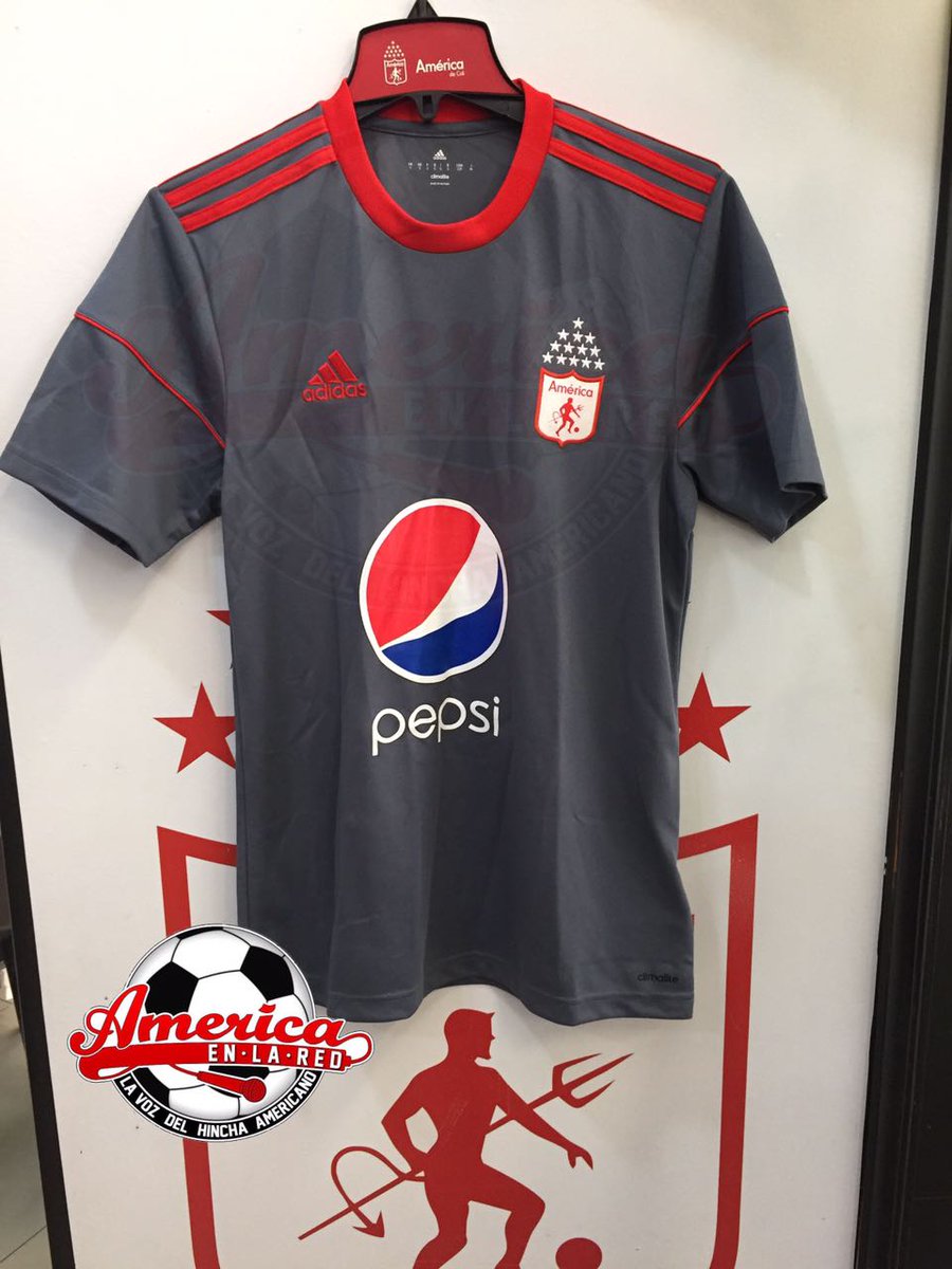 Americaenlared's tweet photo. La nueva camiseta de @AmericadeCali ya está disponible en la tienda del estadio 😎 https://t.co/UvN4VWQhHN