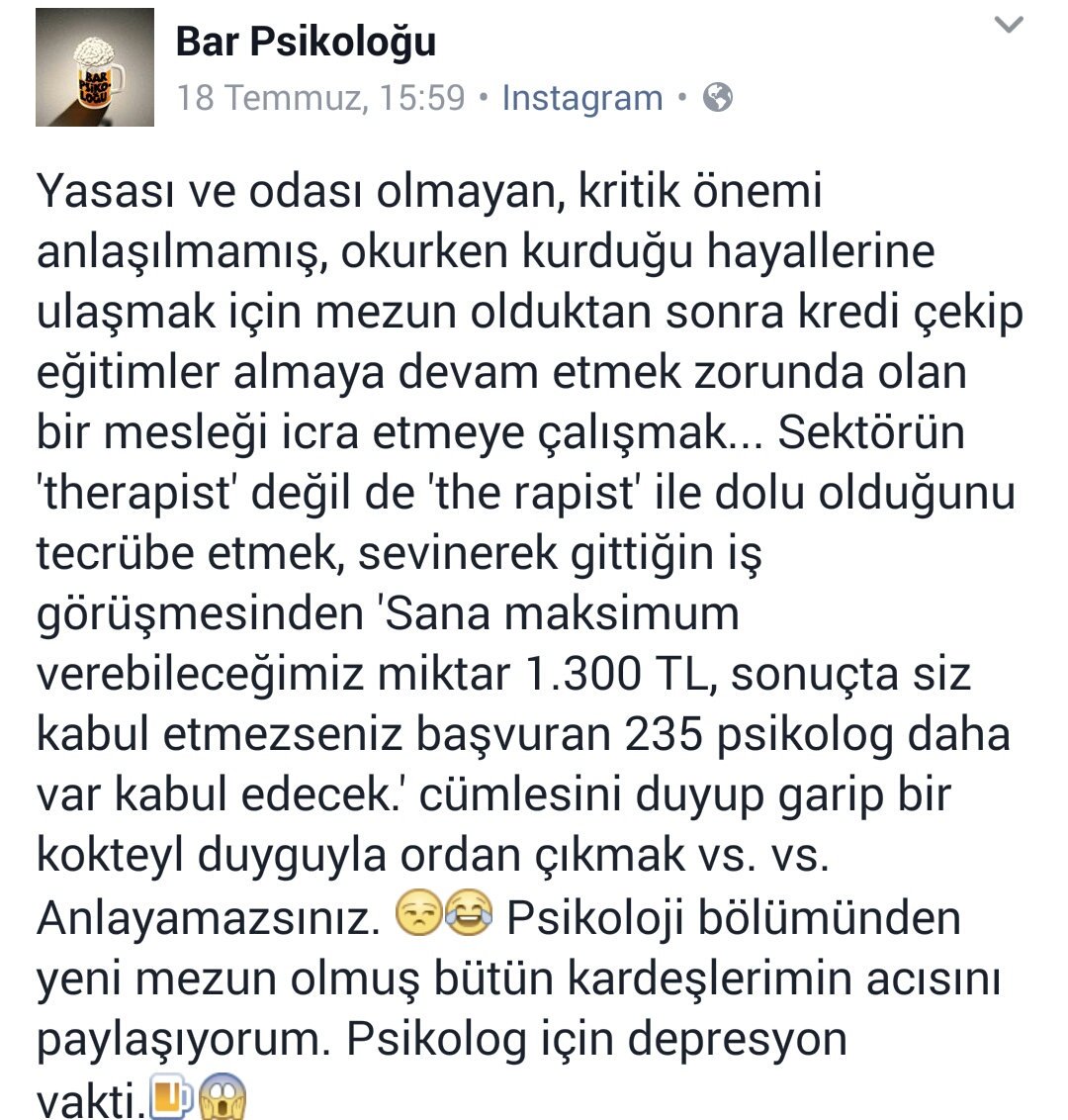 Psikolog için depresyon vakti