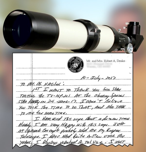TeleVueOptics's tweet photo. Al answers a letter regarding the TV-NP101 after CCSP 2017.
More on the blog: https://t.co/zIEOIBLO4C
#televue #np101 #ccsp2017 https://t.co/gFPV8CrHAv