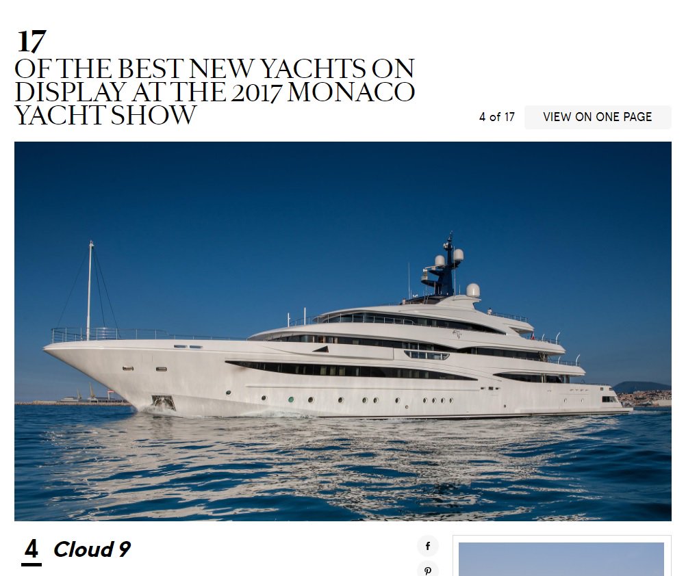 WinchDesign_WD's tweet photo. #WDInterior designed Cloud 9 featured in the best new yachts on display @mys_monaco. @boatint @CRN_Shipyard https://t.co/N6SbsWcPux https://t.co/OvE1VI7xAC