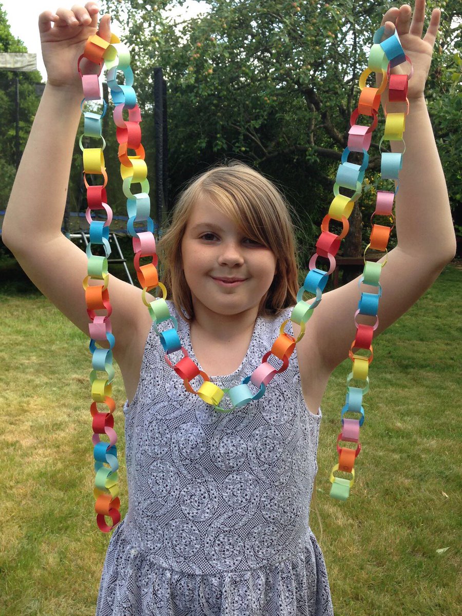 Look at this fab paper chain that Katherine (one of our Shrek VICs) has made to help her count down the sleeps until the trip - 87 to go!