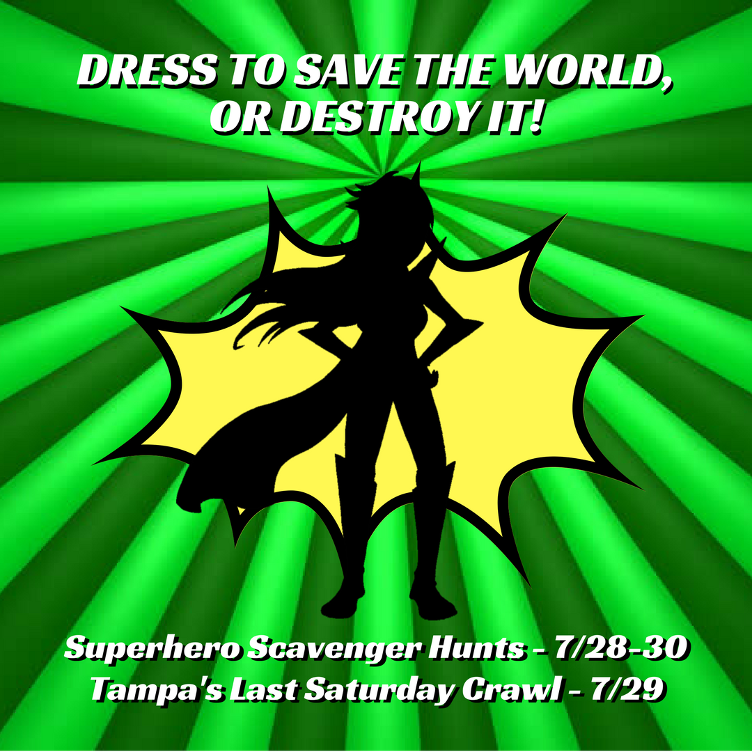 DowntownCrawler's tweet photo. The #SuperCrawler weekend is almost here! Daily Superhero Scavenger Hunts + our legendary #LastSaturday Crawl. Tix https://t.co/os0lZlZSq7 https://t.co/USBxcLsBEe