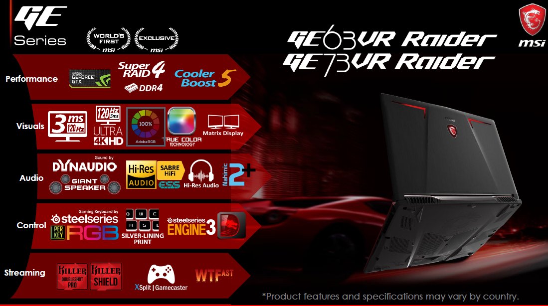 k1ckesports's tweet photo. Check out these impressive @MSI_IBERIA Gaming laptops in @k1ckesports Website
https://t.co/UqQAXxTEbg
#MSI #No1inGaming #GE73VR #GE75VR https://t.co/Phws3xhUcT