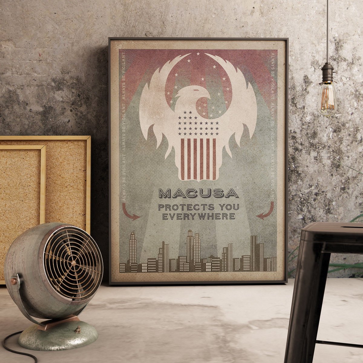 WholisticWizard's tweet photo. In situ of a #MACUSA poster from 1926 … available in the #WholisticBox -> https://t.co/YRZX53ZDQ5 -> Can decorate your party and your home https://t.co/BXsaEc5bt1