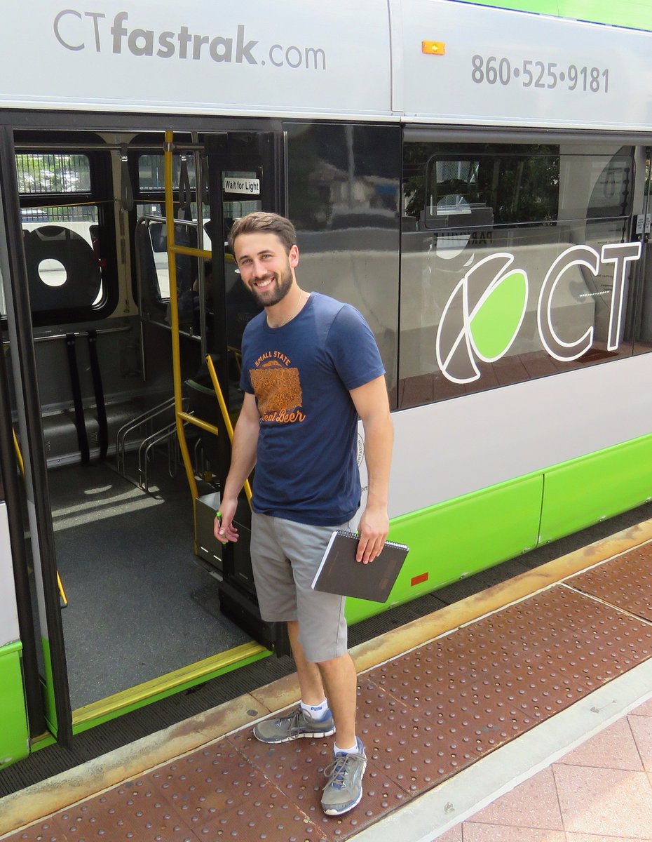 Today's "Spotted at CTfastrak Station" - John Michael Mason from Small State Great Beer event in HTFD on Sept 16th - goo.gl/3MeD5x