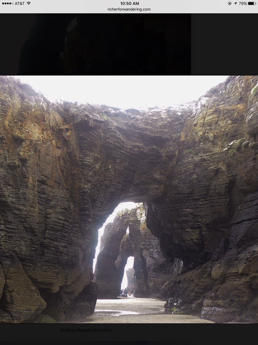 Richer4Wanderin's tweet photo. Cathedral Rocks in Northern Spain, tide rises over 15 feet in a few hours, spectacular #nomadicnetwork #richerforwandering https://t.co/dsWUZTPEB7