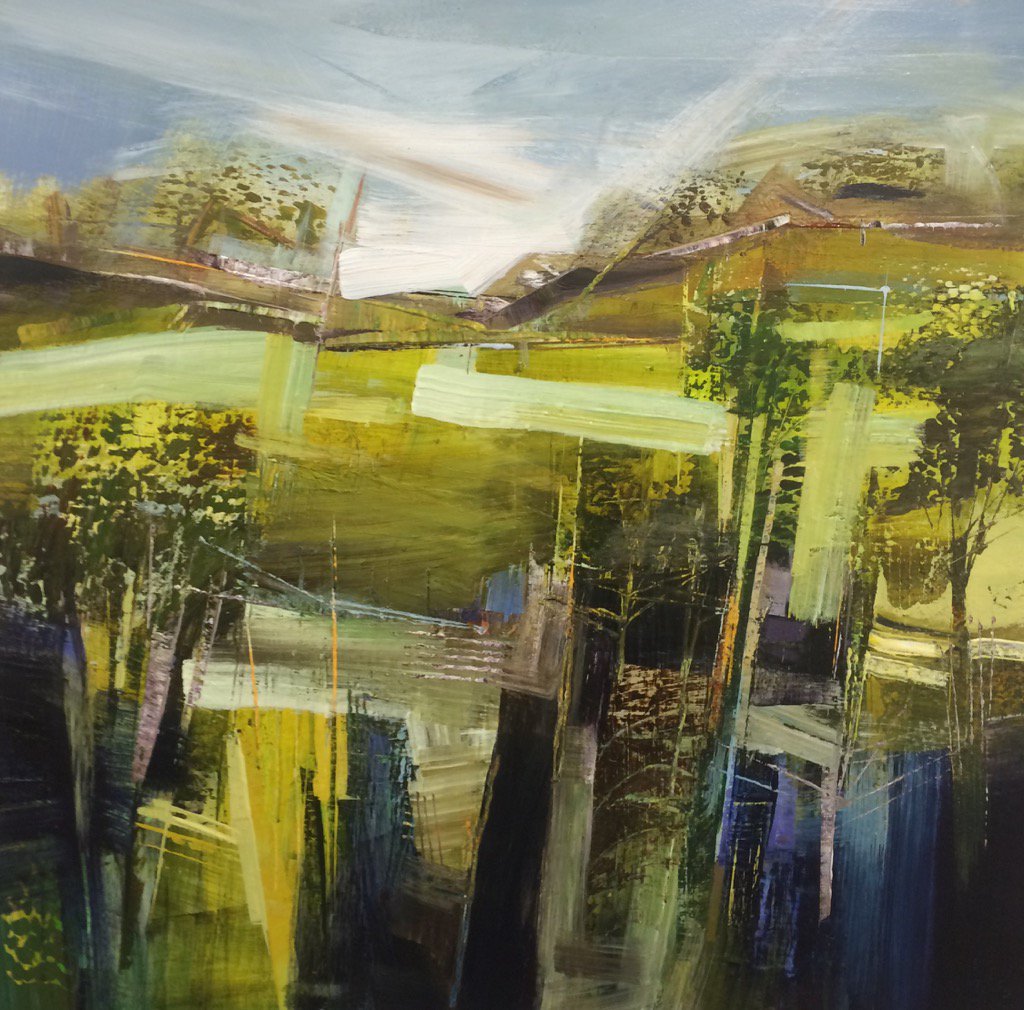 celiafish's tweet image. 'Seclusion' Acrylic on canvas 80x80cm