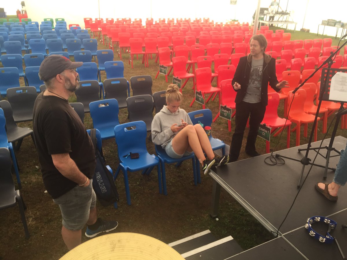 Applemore_Coll's tweet photo. Pre rehearsal of Wrong Direction for the Summer Ball #Applemore #staffband #rocknroll https://t.co/zpllG2gH1L