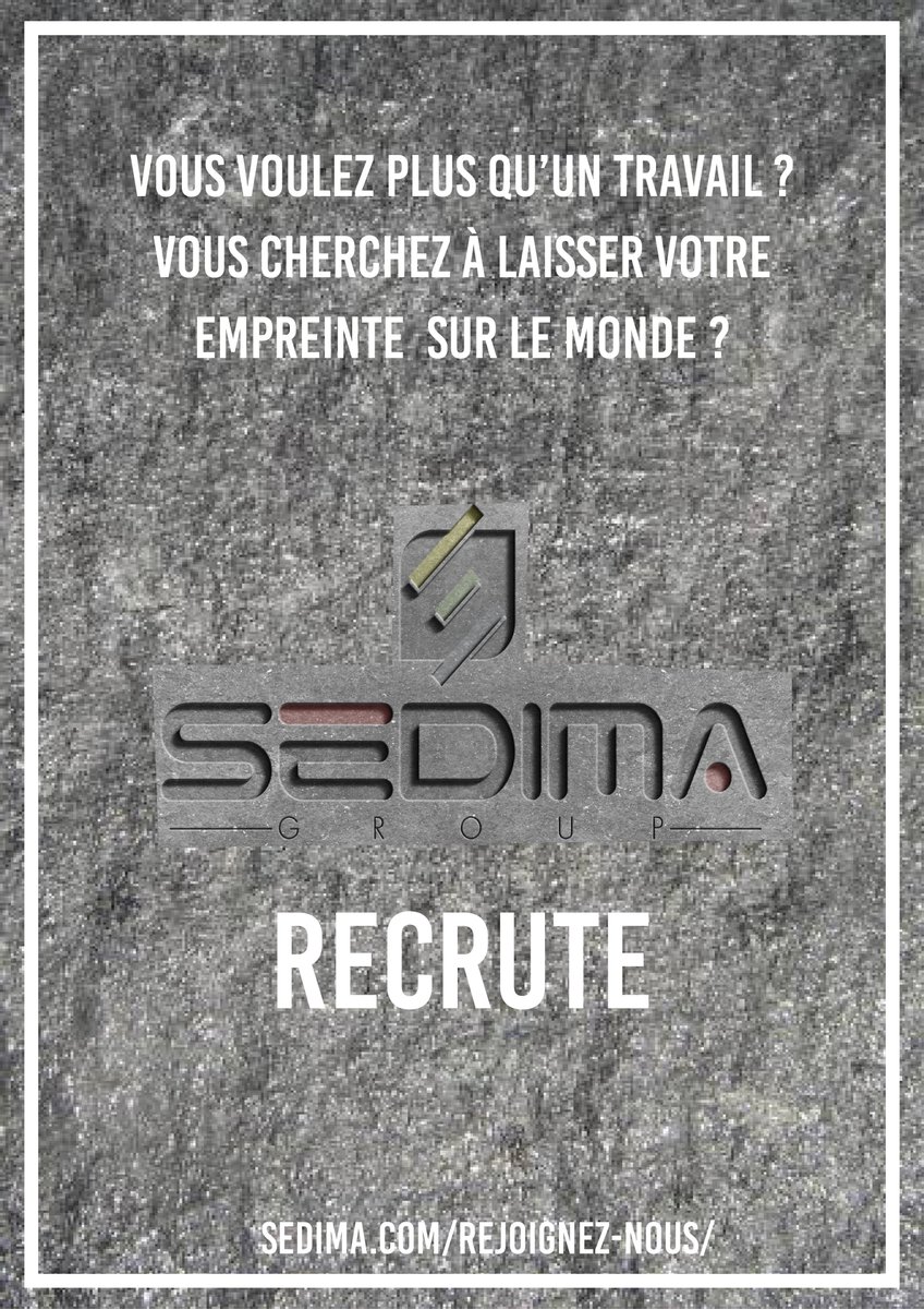 #SEDIMA recrute =>sedima.com/rejoignez-nous
Une attention spéciale sera accordée à ceux qui mettront du sourire dans leur candidature
#Kebetu