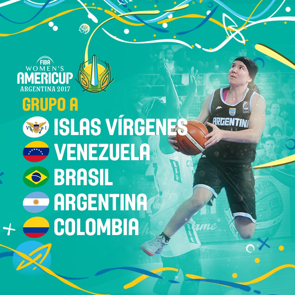 FIBA_es's tweet photo. #AmeriCupFemenino2017 Grupo A: Islas Vírgenes 🇻🇮, @FVBaloncesto 🇻🇪, Brasil 🇧🇷, @cabboficial 🇦🇷 y @Fecolcesto 🇨🇴.

📰 https://t.co/XXisdyjiWe https://t.co/R6cssrC04Z