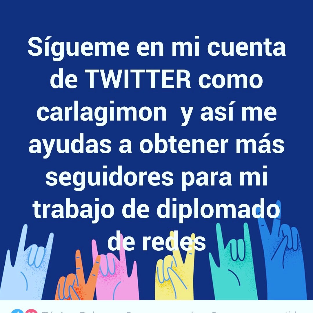 carlagimon's tweet photo. #SIGUEMEYTESIGO como parte de mi diplomado de #socialmediallMD_UCV necesito conseguir más seguidores para cumplir con mi Objetivo smart https://t.co/t78yJXIICM