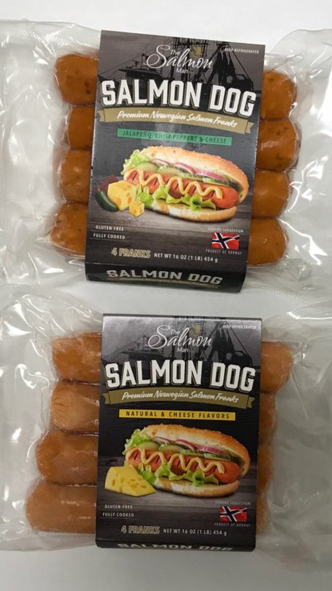 TheSalmonManTM's tweet photo. Grilling season is upon us. Look out for our #salmon #hotdogs in a retailer near you. #fish #seafood #norway #thesalmonman https://t.co/wdq5rZrfSD