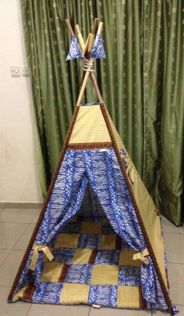 MarussyaDecors's tweet photo. Reading Room for the kids. Multipurpose Tepee.SOLD.For orders pls DM. #Tepee #AbujaHandMade #Kids  #RoomDecors #Ankara #AfricanPrint #Baby https://t.co/DZOlhnRFIz