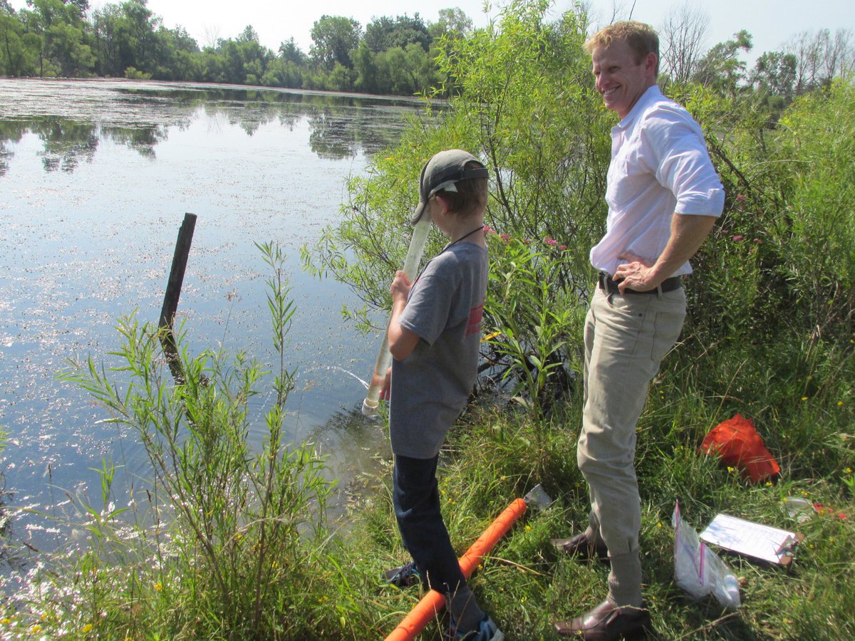 BevBalash's tweet photo. Field scientist Andrew Brown hard at work testing water at GM yesterday! https://t.co/wIHJXi4JrW